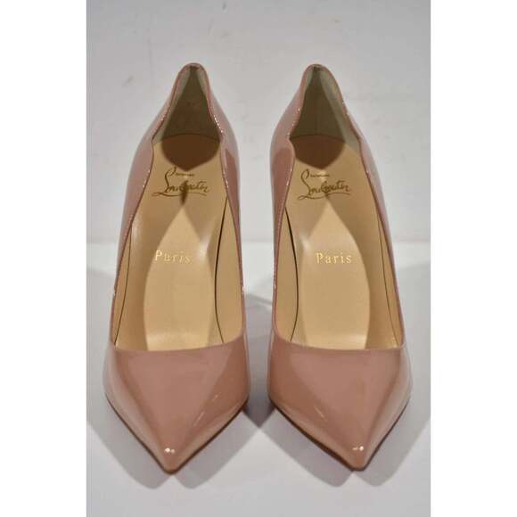 Christian Louboutin Hot Chick 100 Nude Patent Leather Pointed Toe Heel Pump 38 - Picture 6 of 12